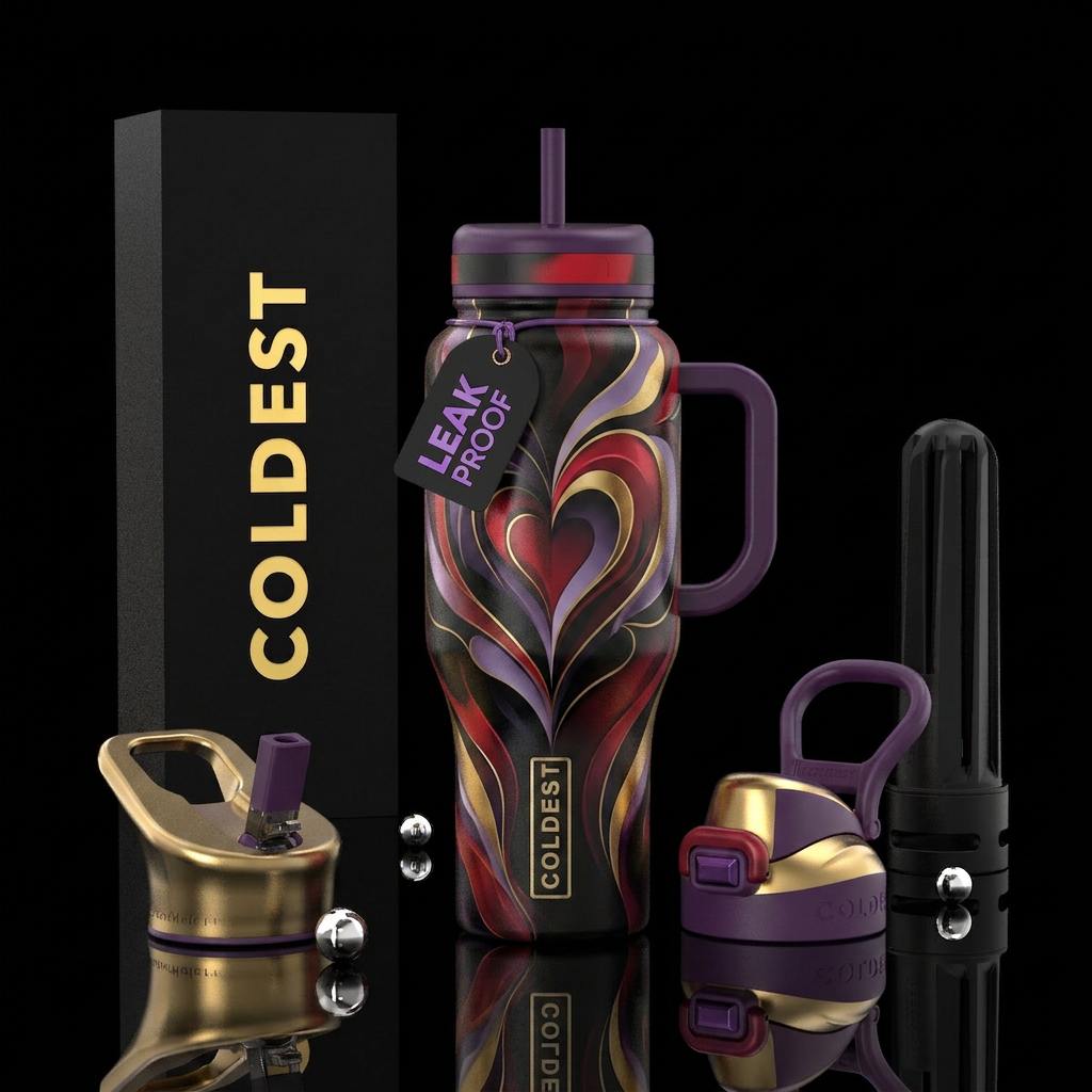 Wild at Heart water bottle design
