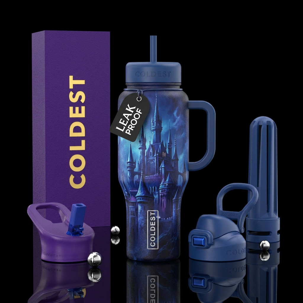 Castle in the sky water bottle design