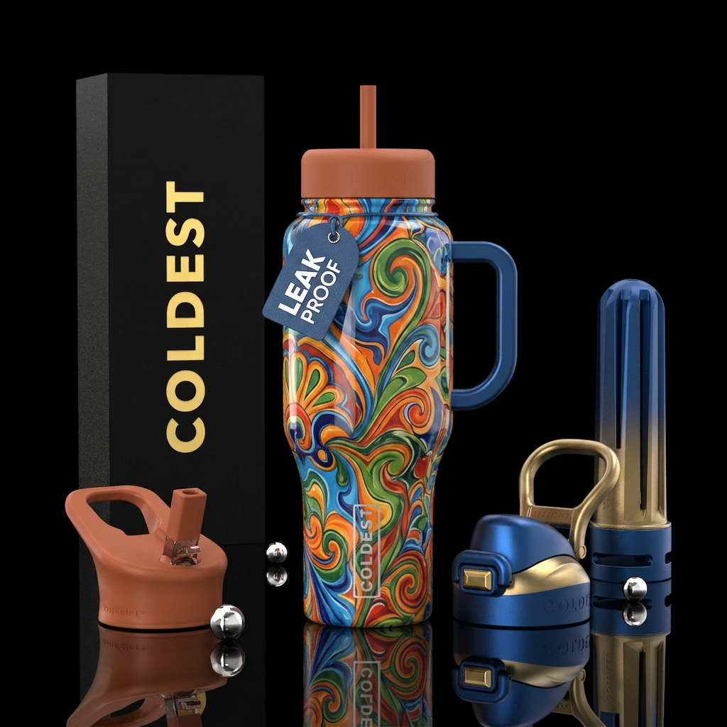 Marbled Pibla water bottle design