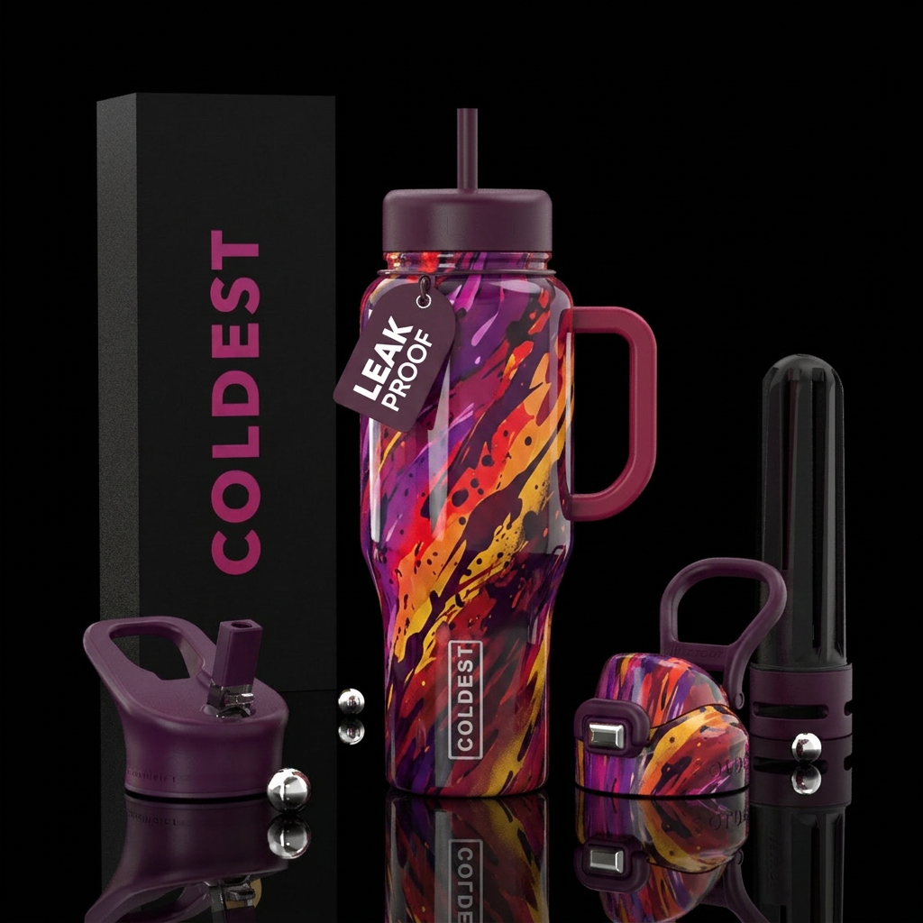 Liberated berry crush water bottle design