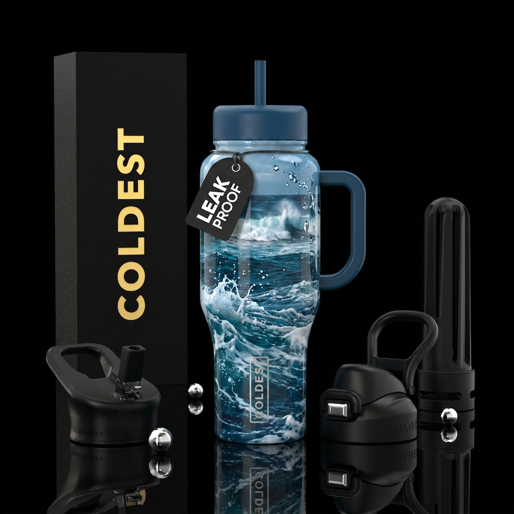 Falling into the sea water bottle design