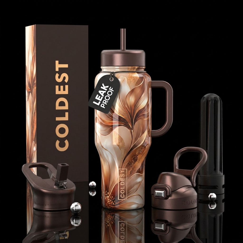 Pearl Autumn Bloom water bottle design