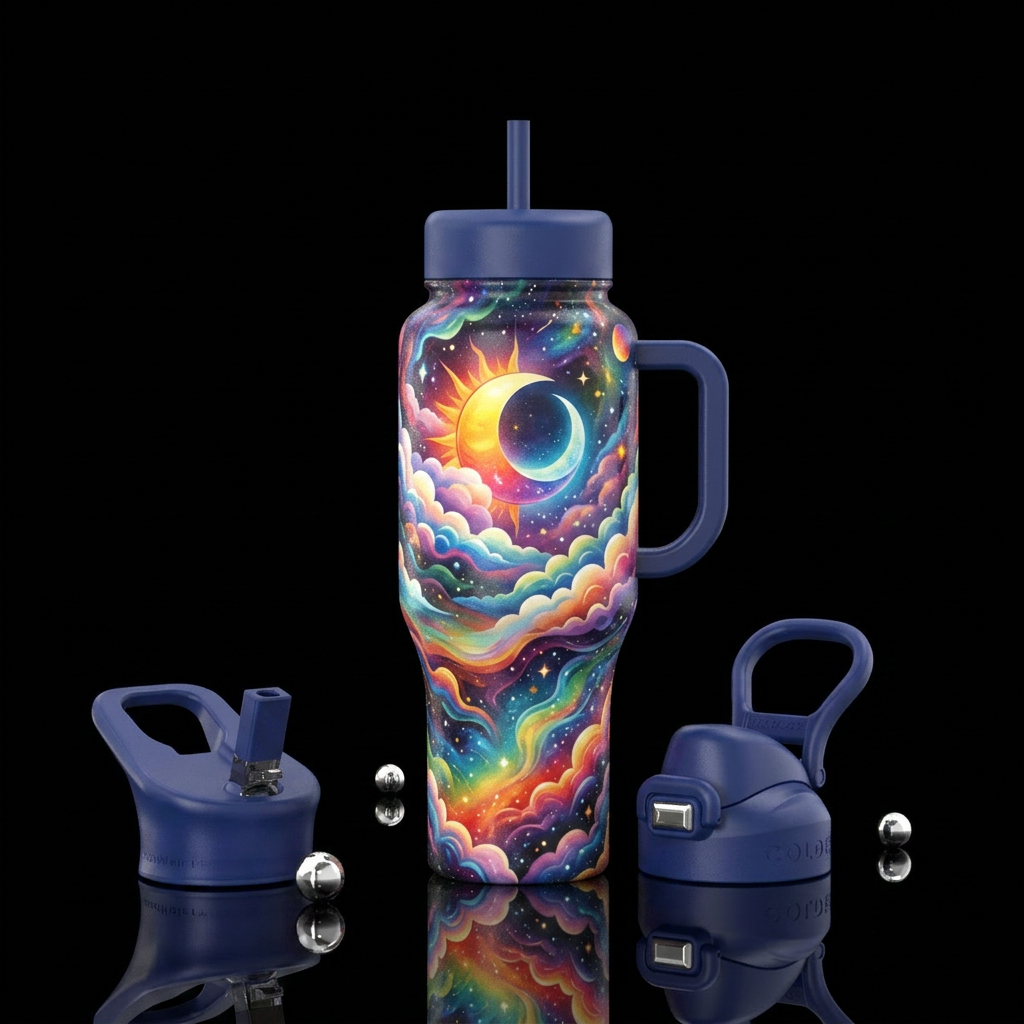Cosmic Daydream water bottle design