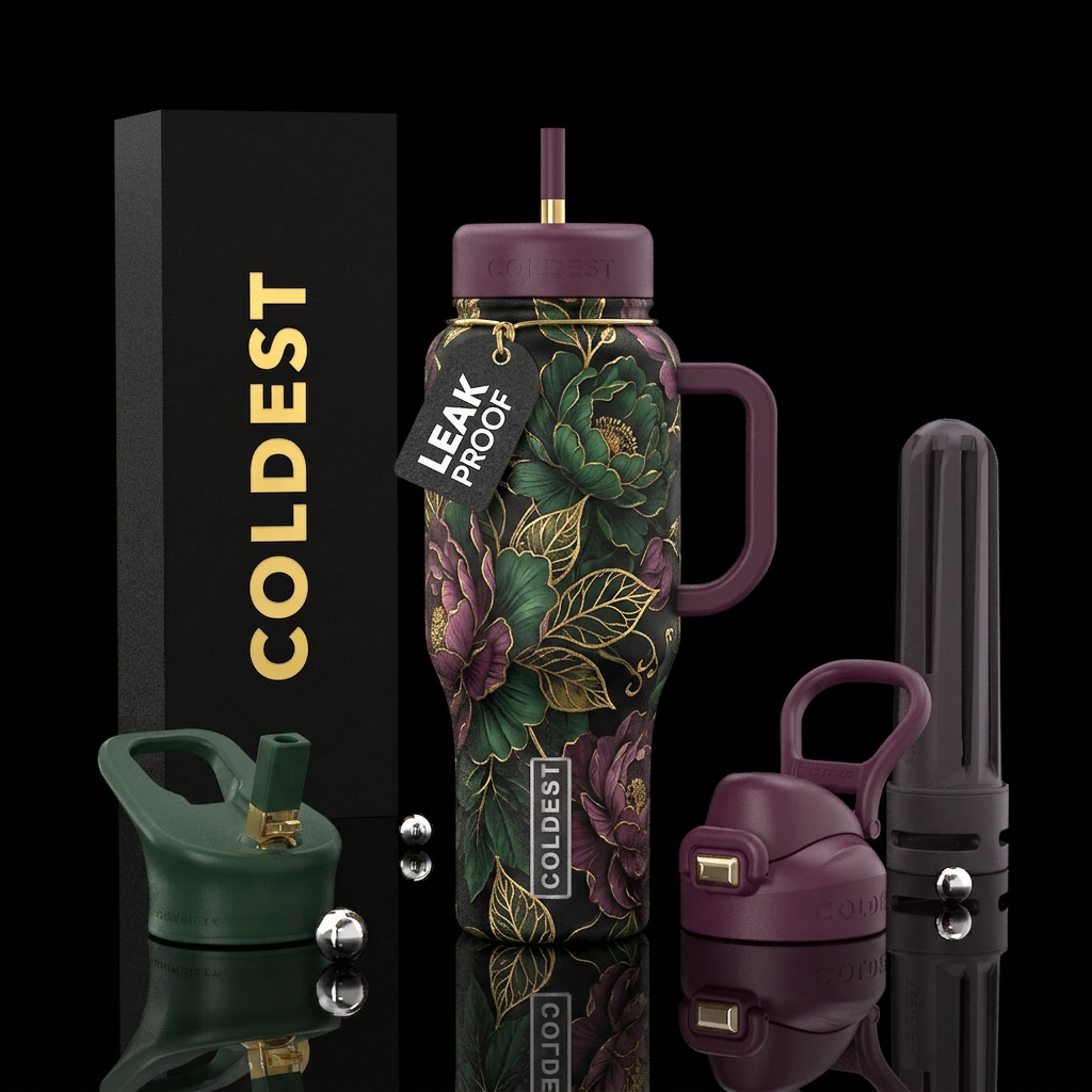 Enchanted Floral water bottle design