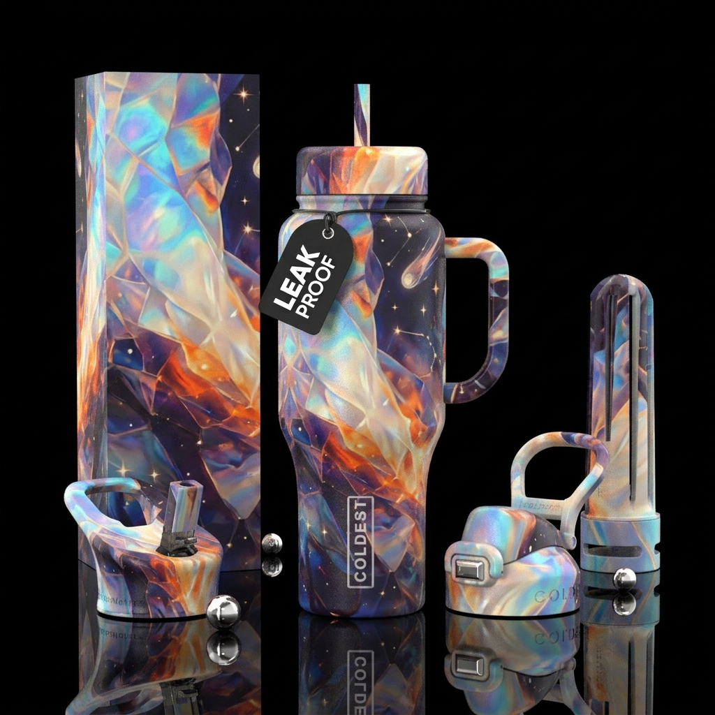 Shattered Constellations water bottle design