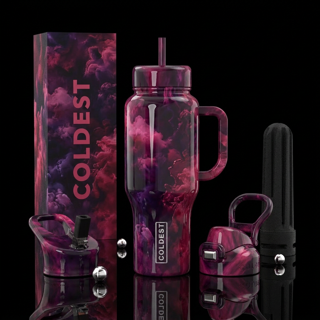 Princely Dark Clouds water bottle design