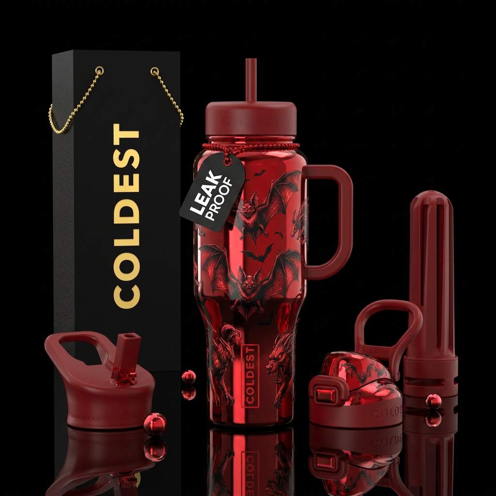 Bats and Beasts water bottle design