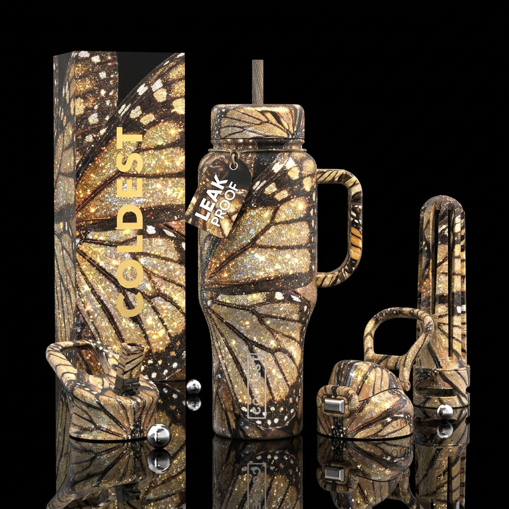 Butterfly Wing water bottle design