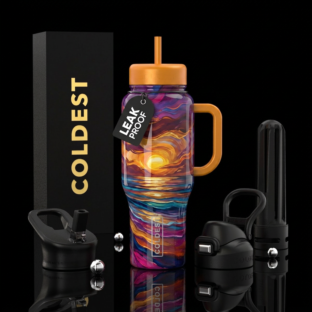 Ocean Sunset water bottle design