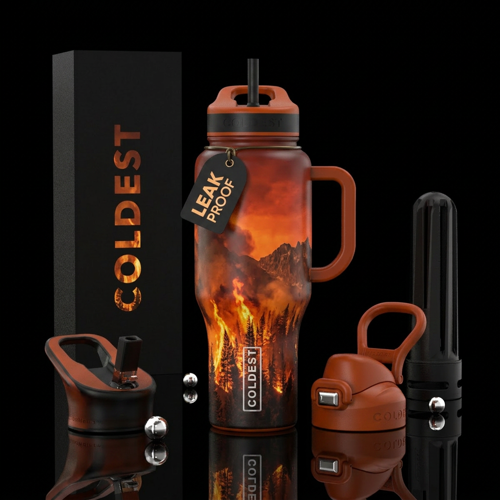 Fire on the Mountain water bottle design