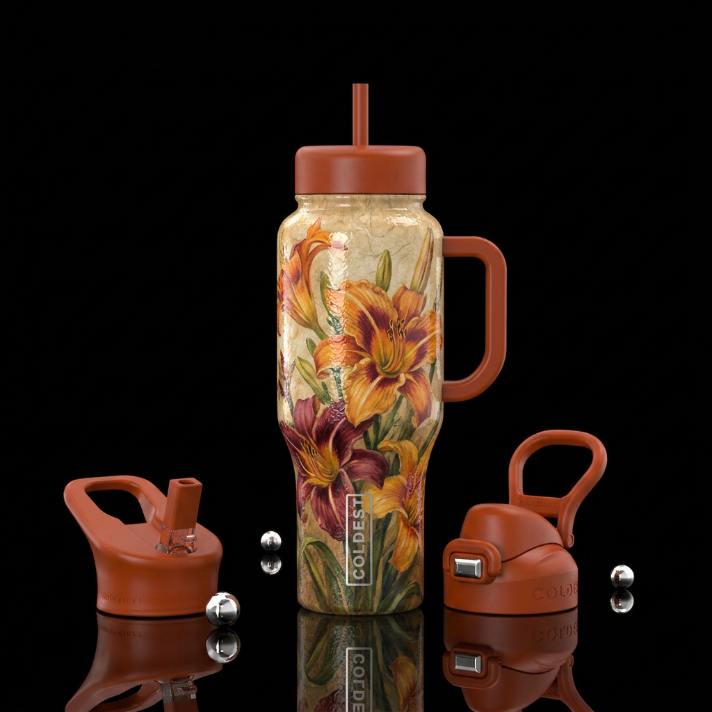 Day Lilies water bottle design