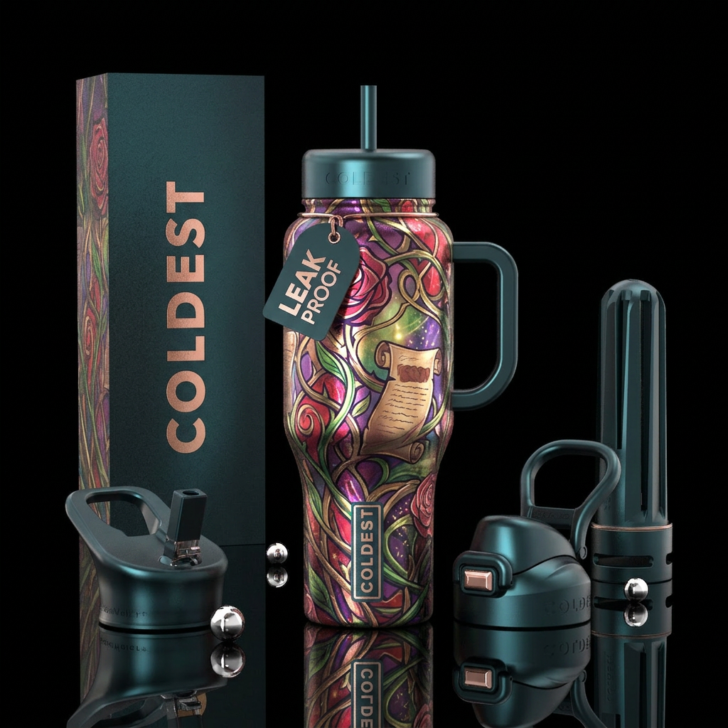 Tale of Briar Rose water bottle design