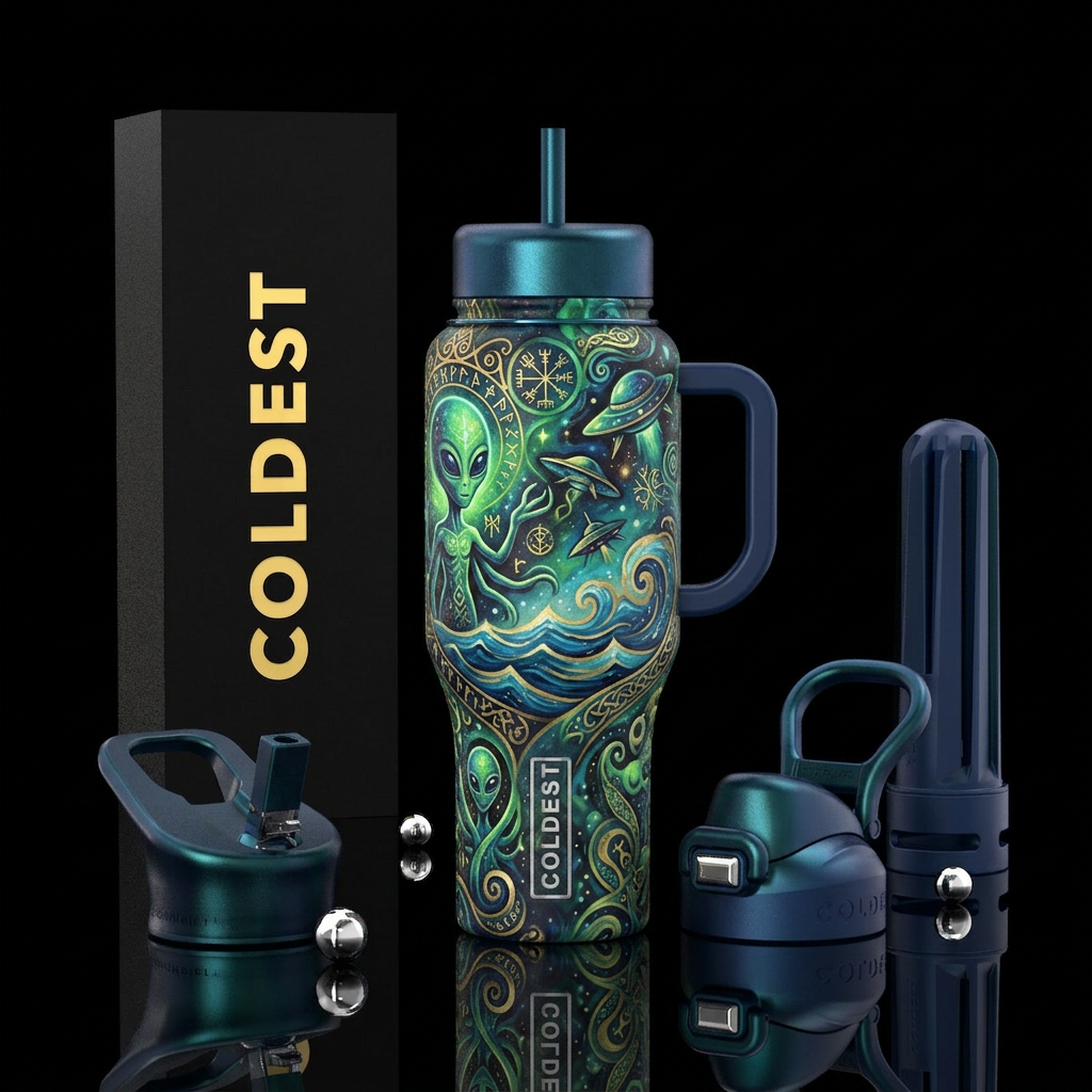 Aliens unveiled, battle above the Baltic Sea, folk... water bottle design