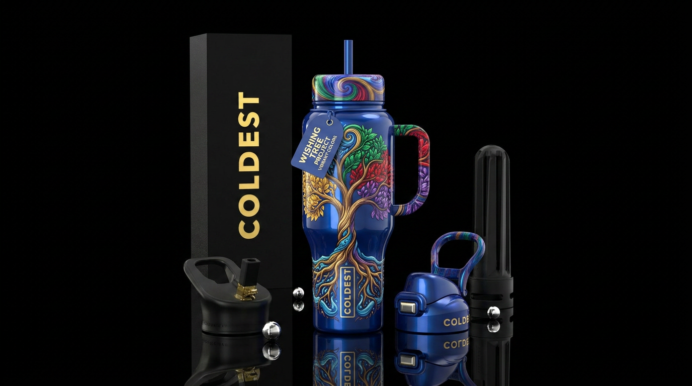 Wishing Tree water bottle design