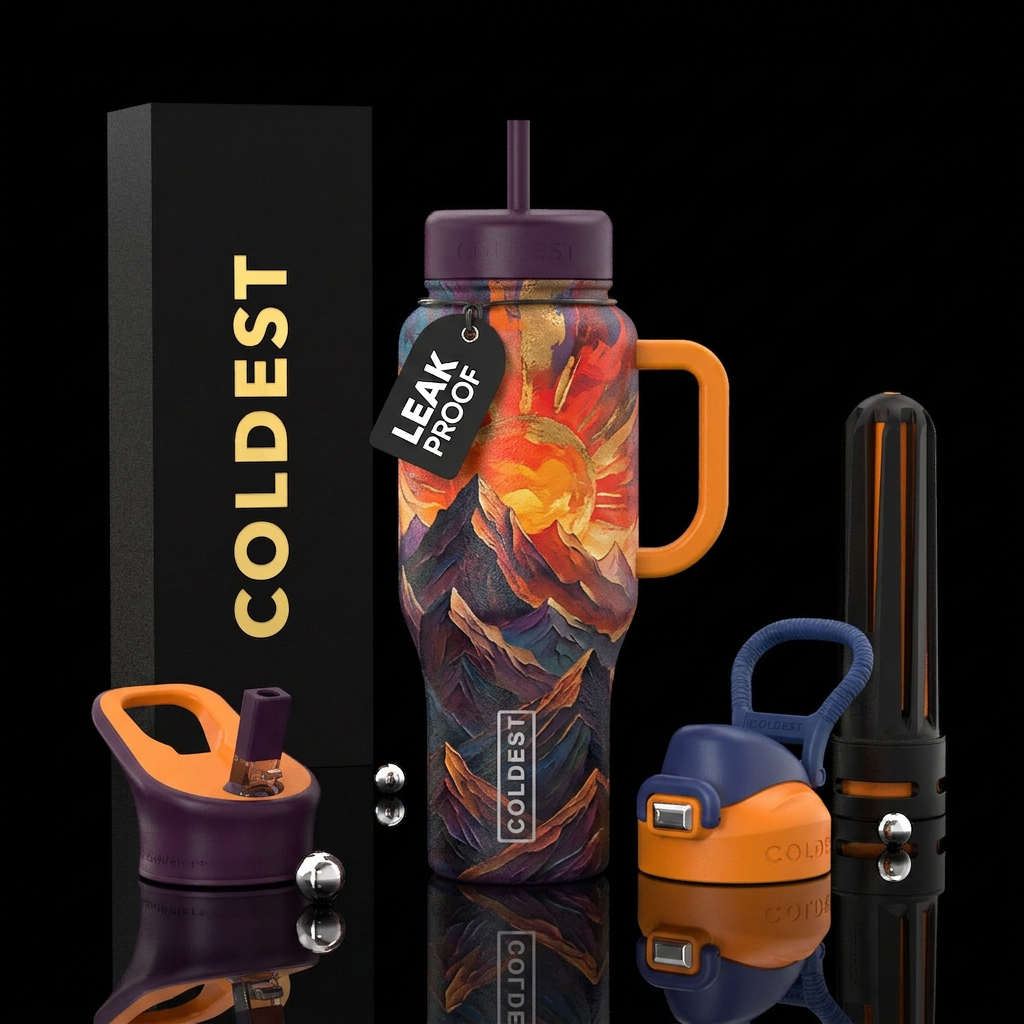 Mountain Sunrise water bottle design