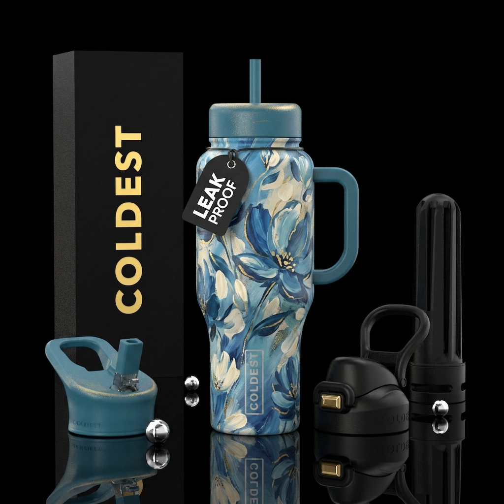 Dreamy Floral water bottle design