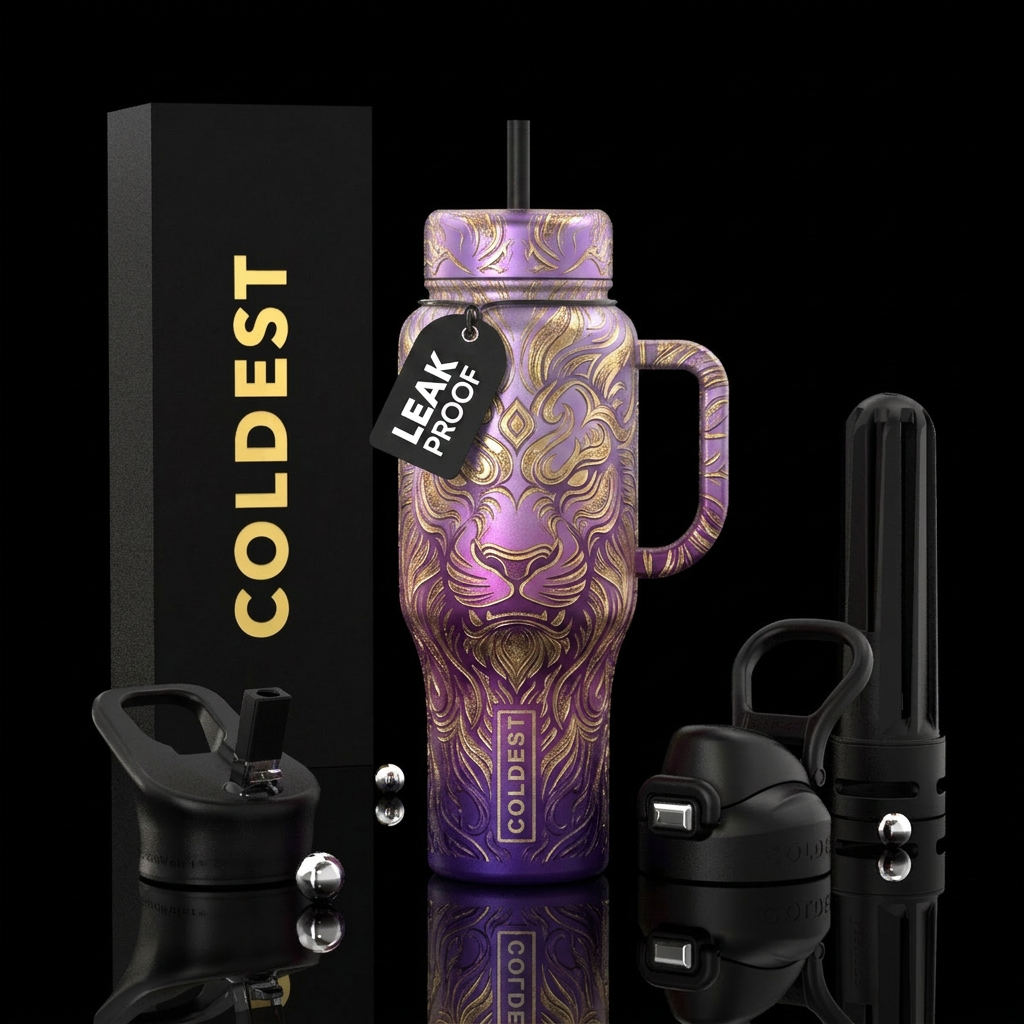 Guilded Beast water bottle design