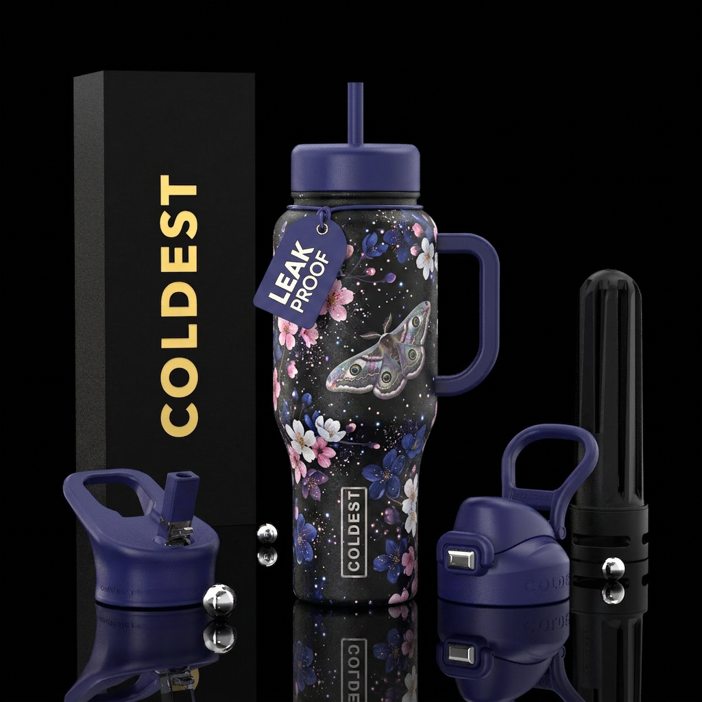 Night Moth water bottle design