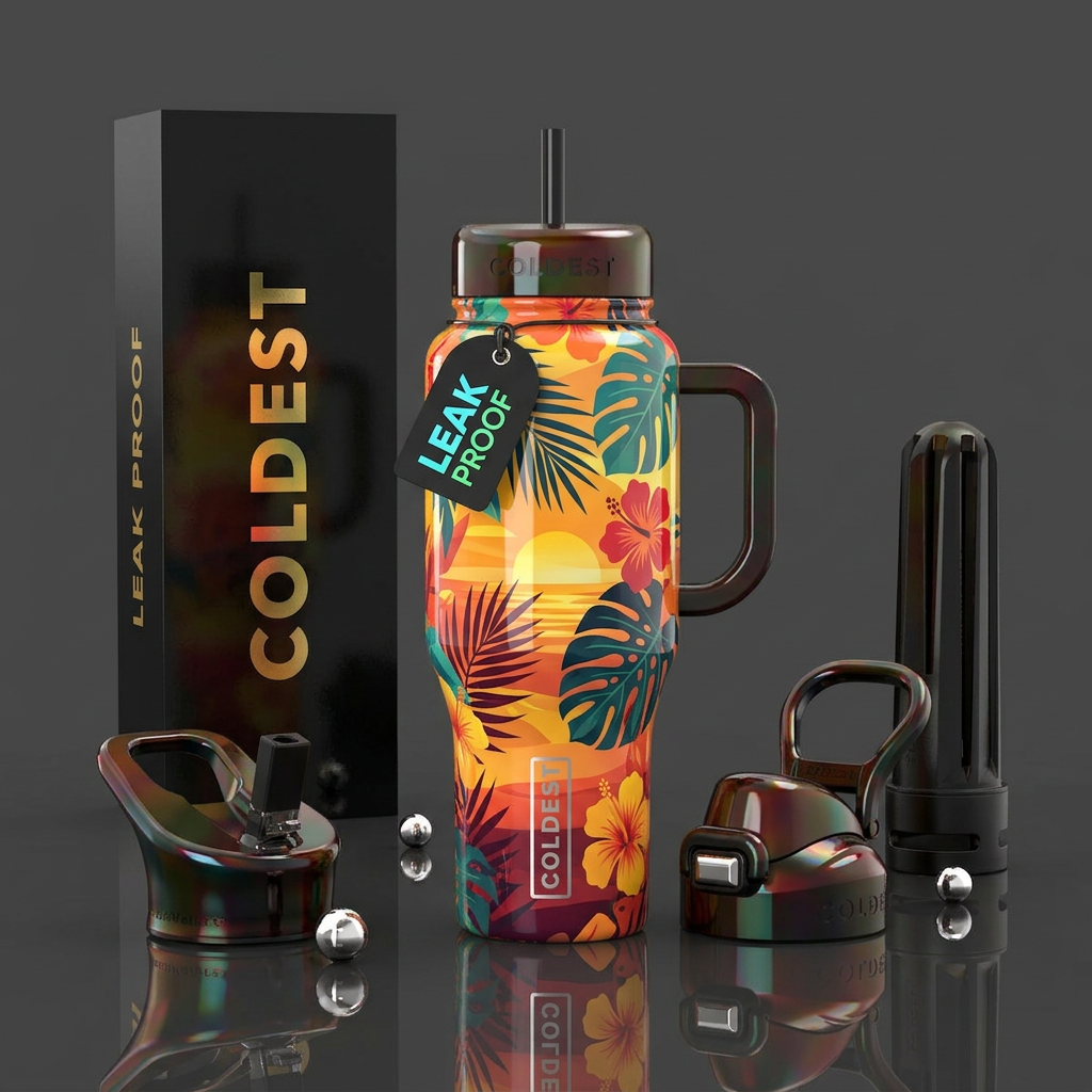Paradise Found water bottle design