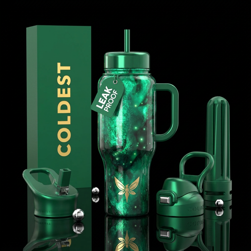 Emerald Pools water bottle design