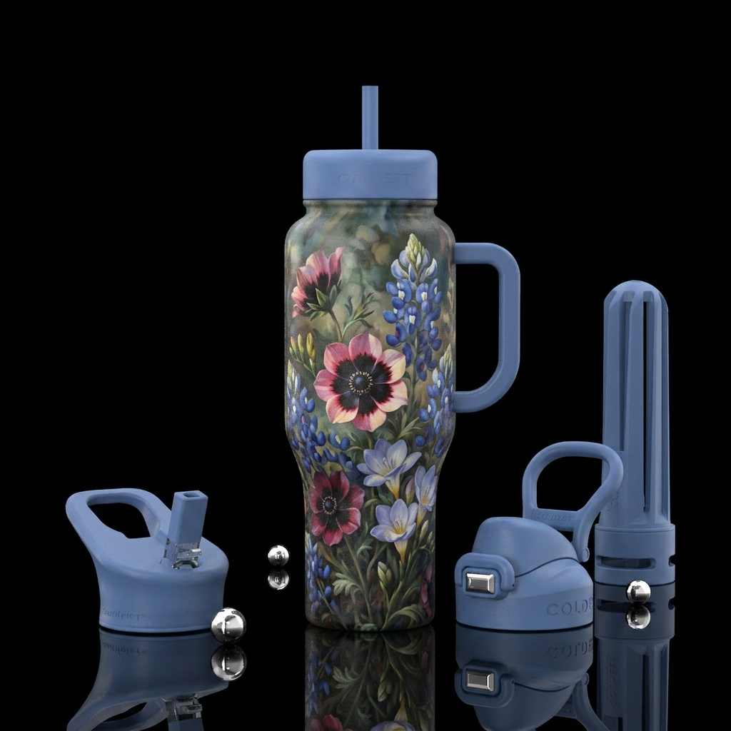 Blackjack Blossom Mix water bottle design