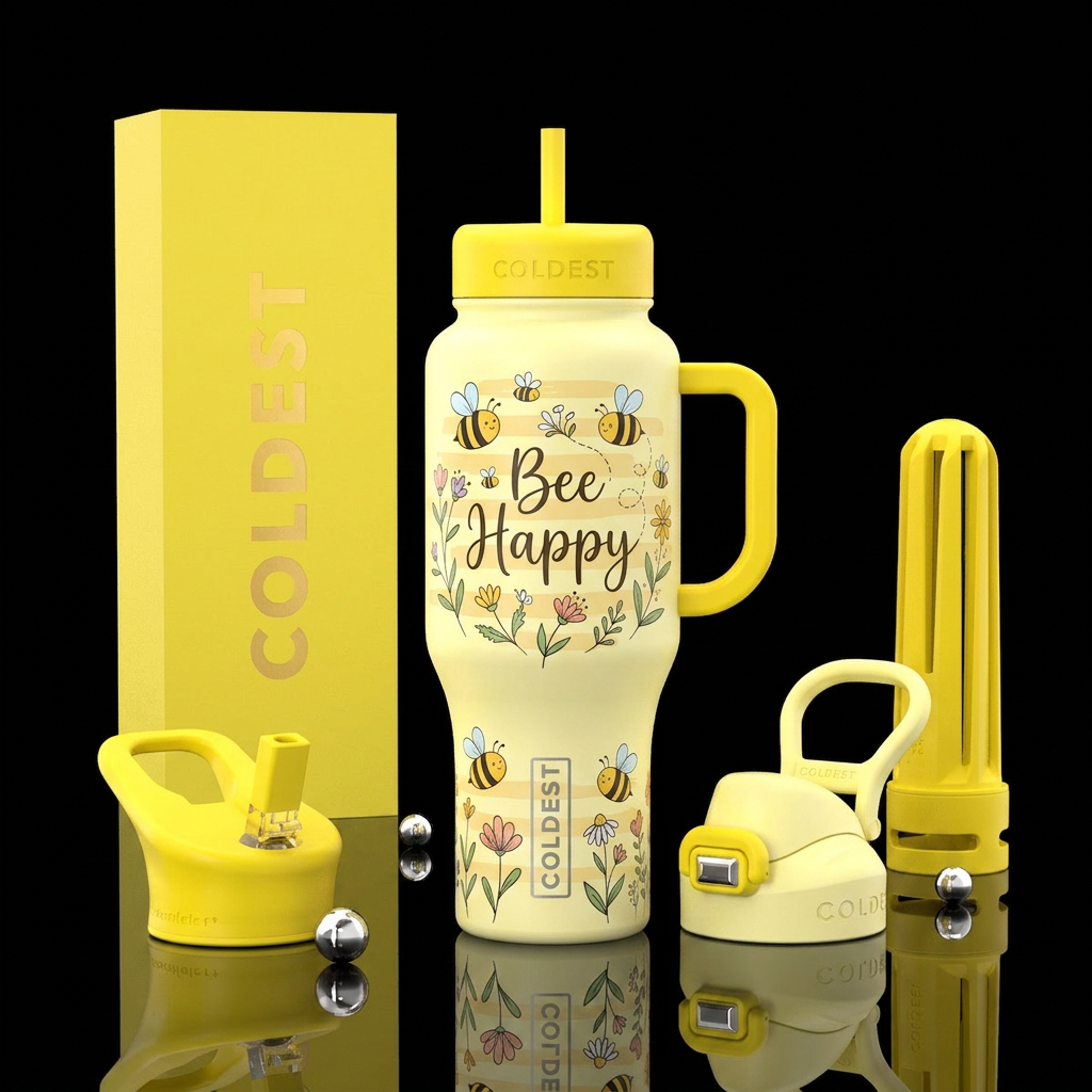 “Bee Happy water bottle design