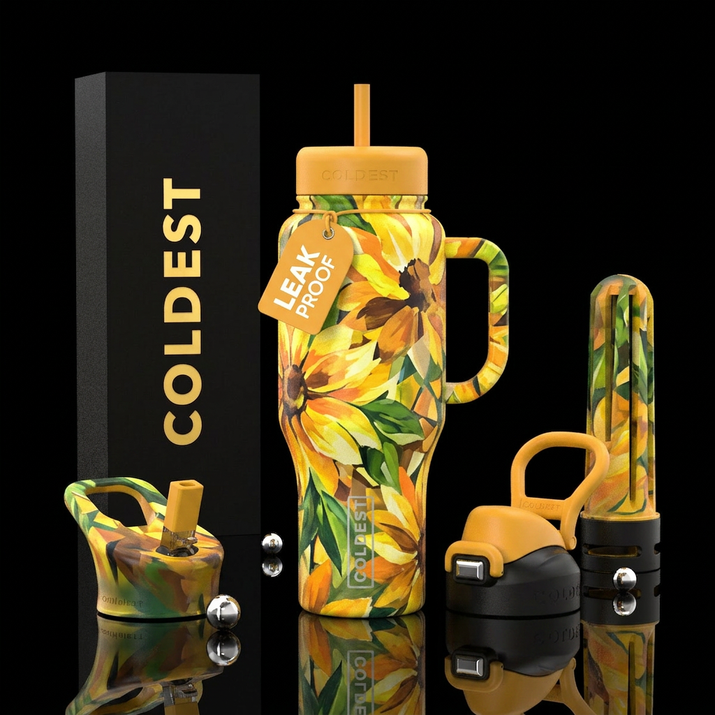 Sunshine Petals water bottle design