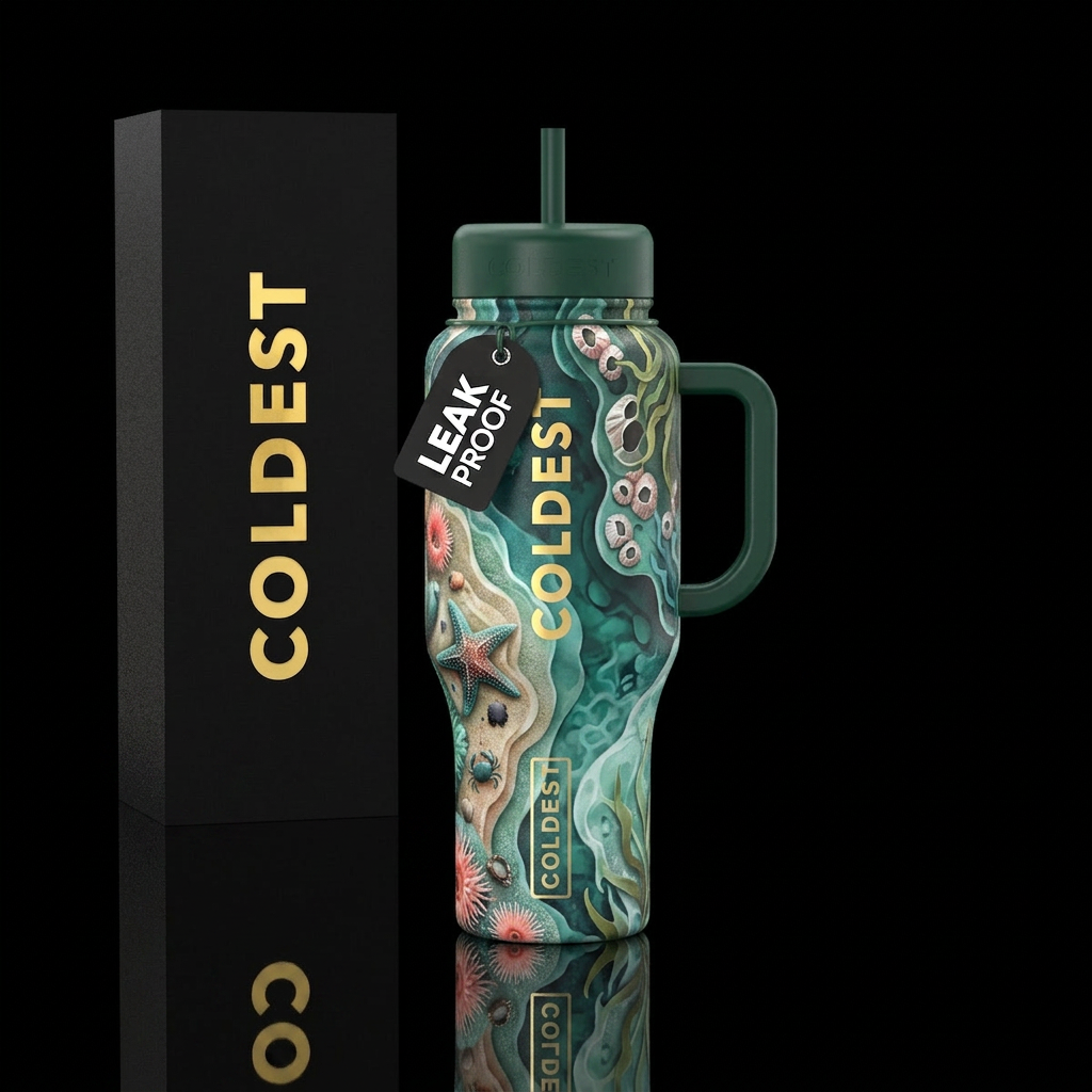 Tide pool water bottle design