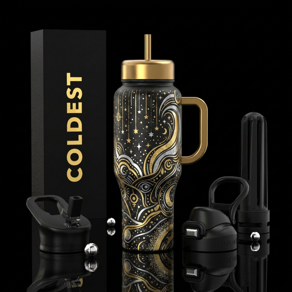Oh My Stars water bottle design
