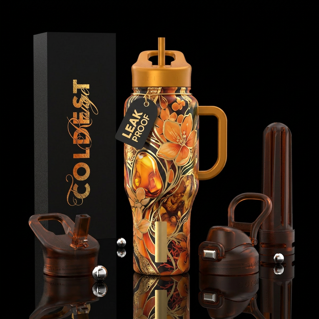 Baccarat Orange Rouge water bottle design