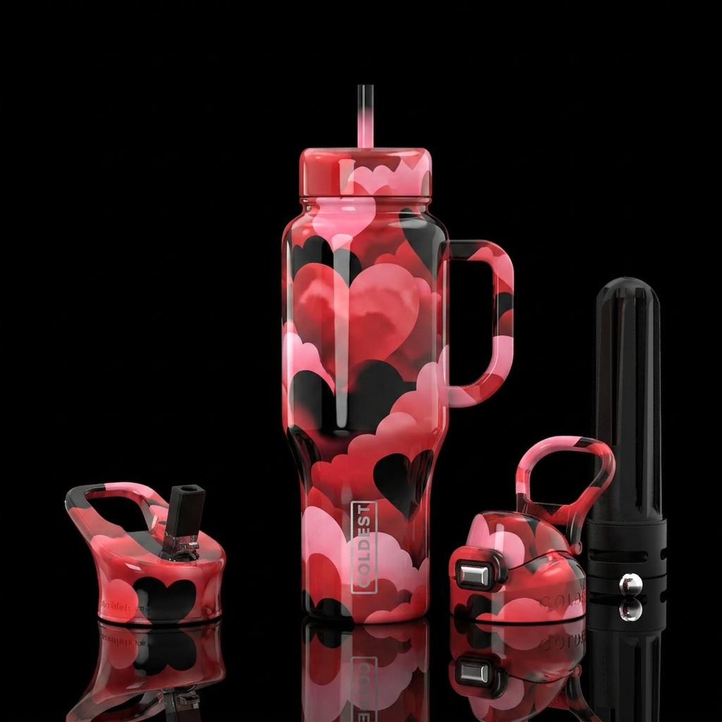 Heart Throb water bottle design