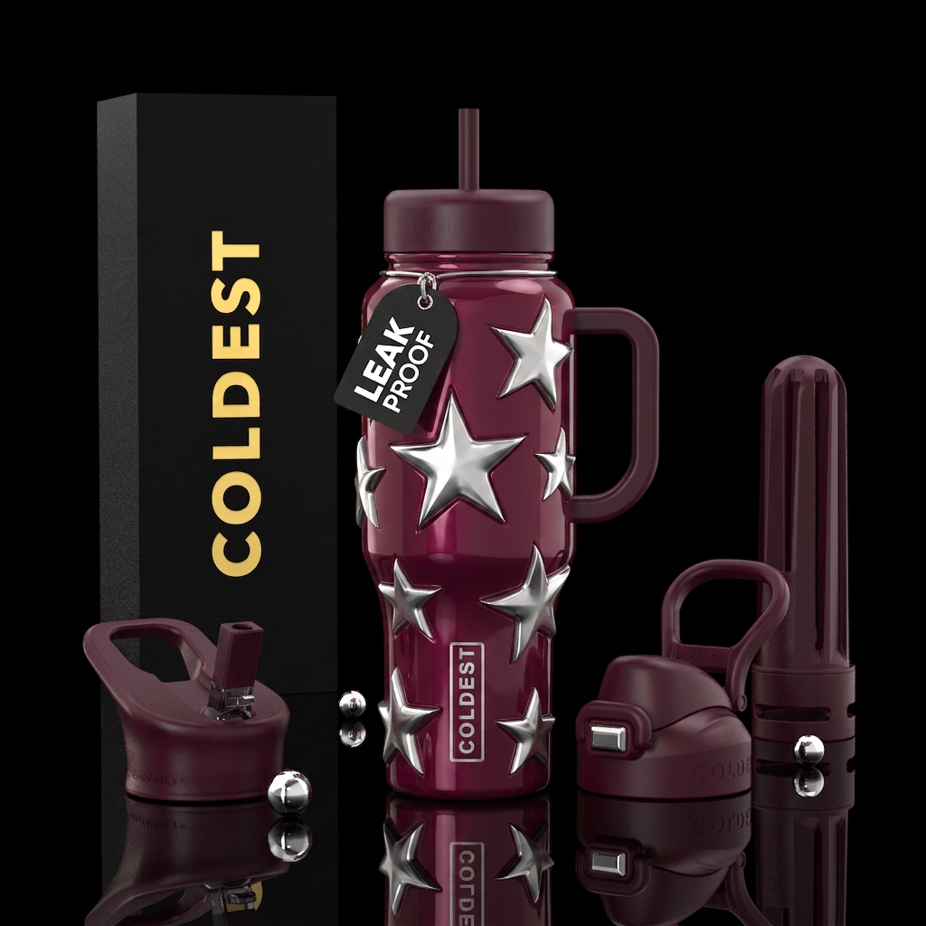 Oh My Stars water bottle design