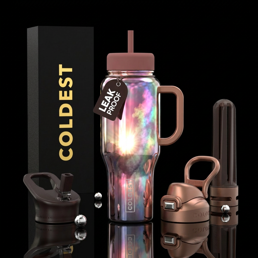 Natures Rainbow at Sunrise water bottle design