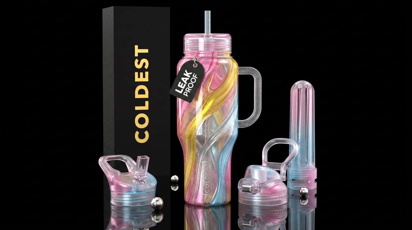 Summer stretches water bottle design