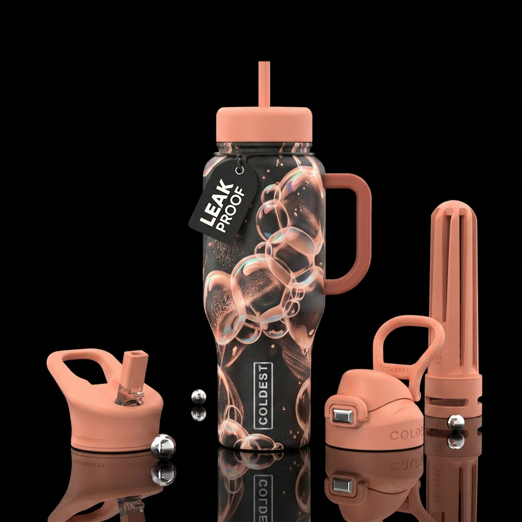 Bubbles water bottle design