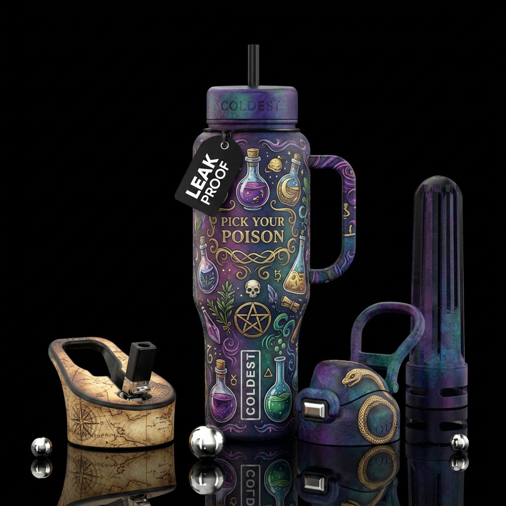 Pick Your Poison water bottle design
