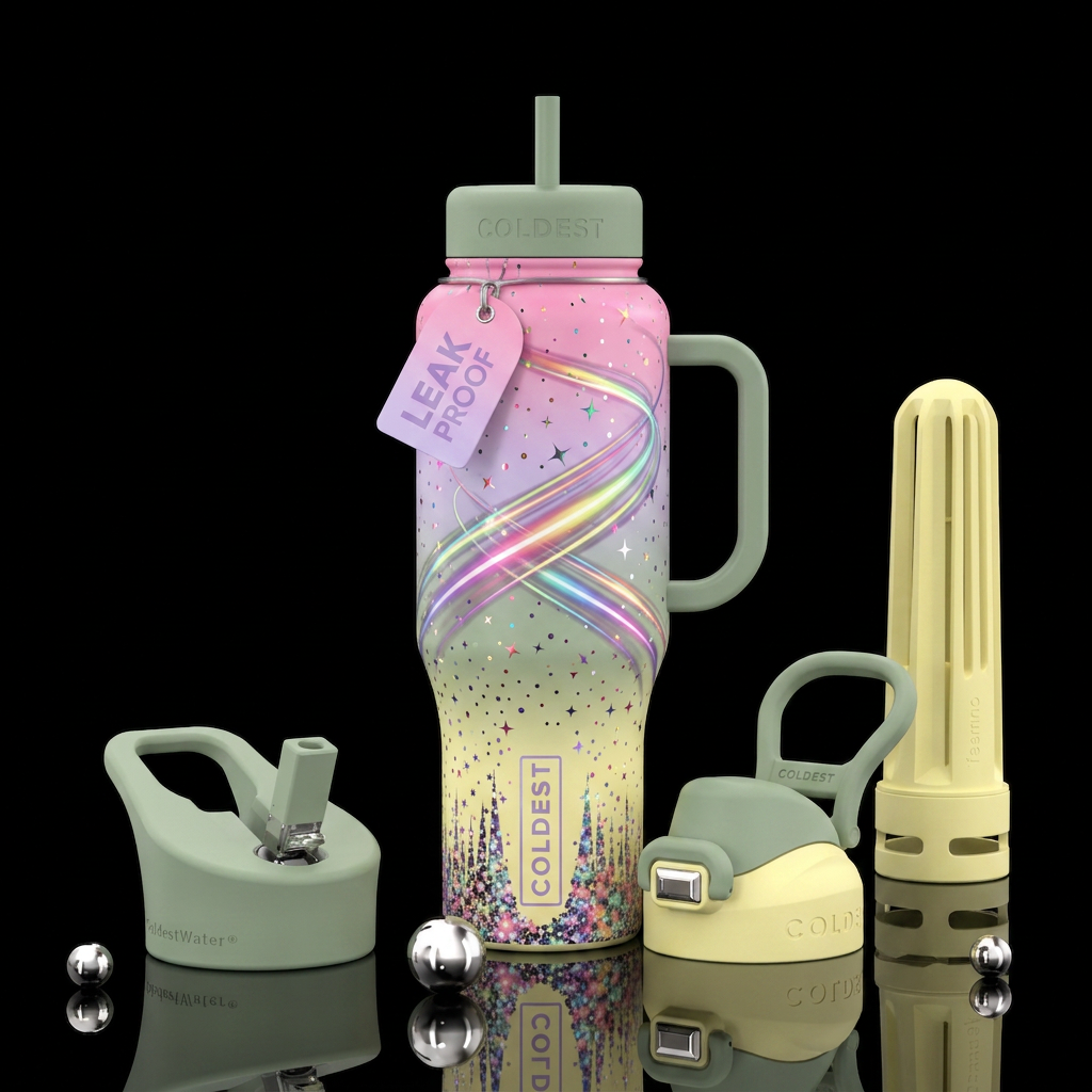 Laser Glints water bottle design