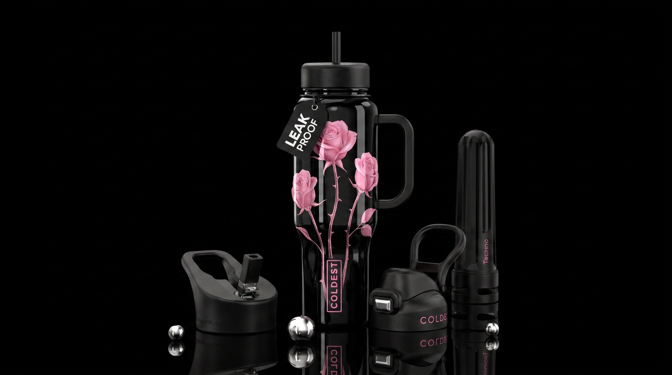 Three Roses water bottle design