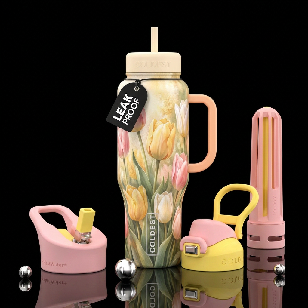 Tulip Whisper water bottle design
