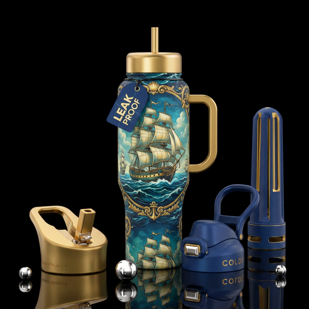 Classical Nautical water bottle design