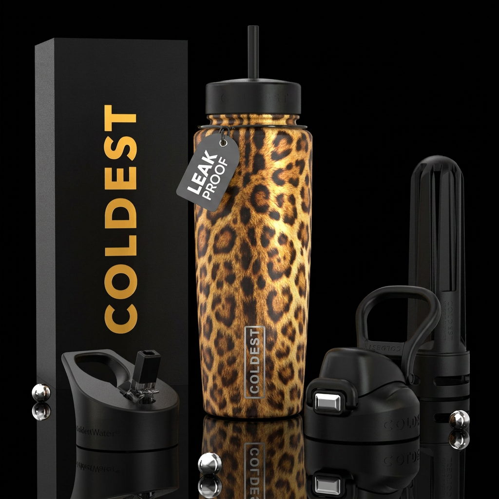 Bengal cats water bottle design