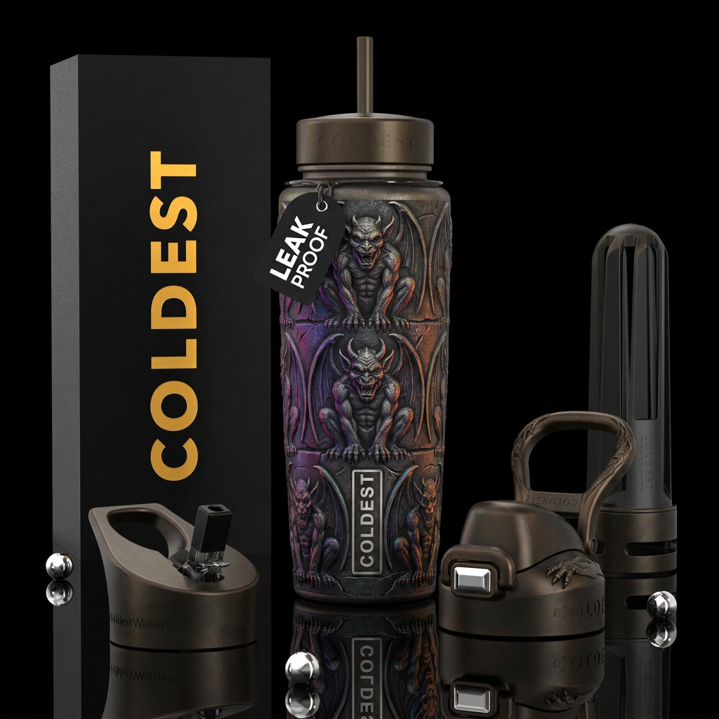 Gargoyles water bottle design