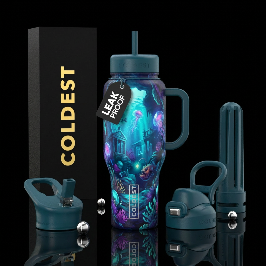 Underworld ocean water bottle design