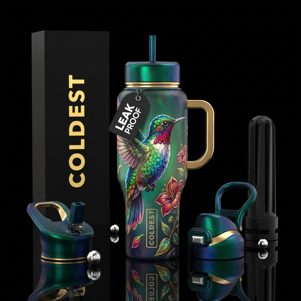 Humming bird water bottle design