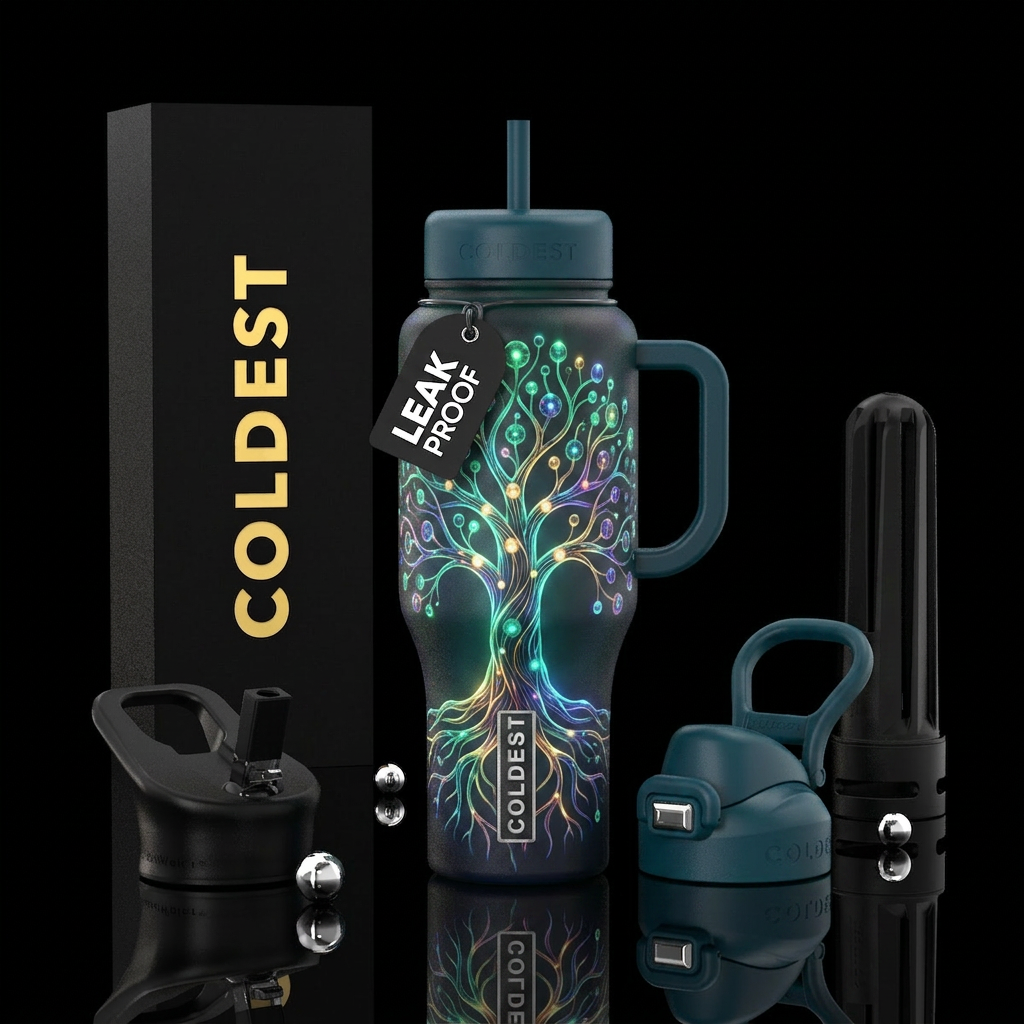 Tree of life glowie water bottle design