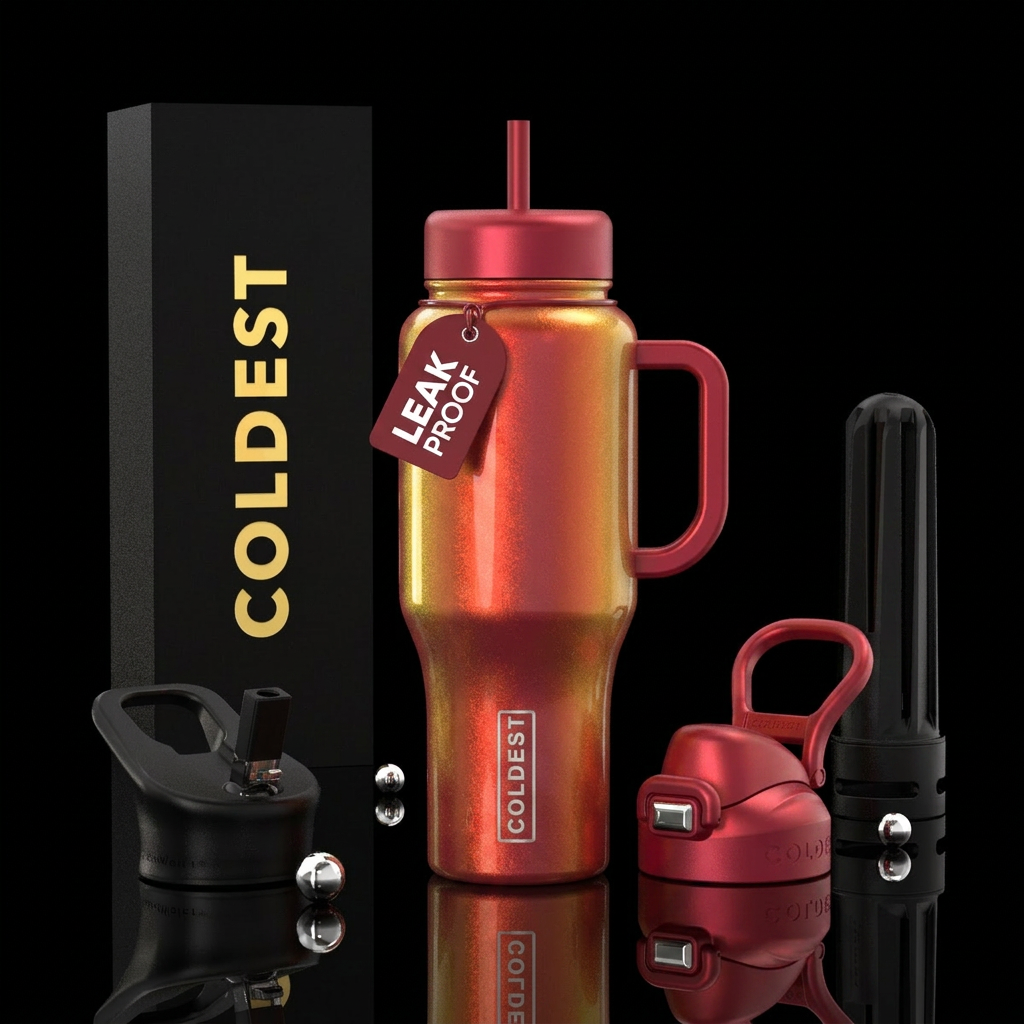 Fire flames water bottle design