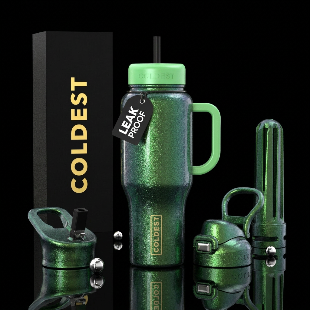 Green shift water bottle design
