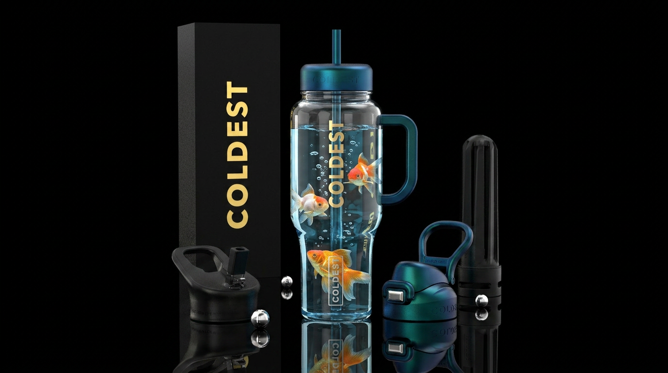 Goldfish water bottle design