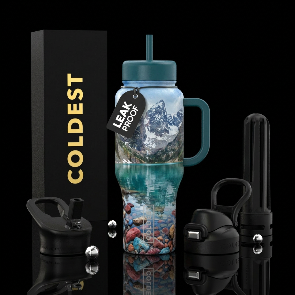 Glacier Lake water bottle design