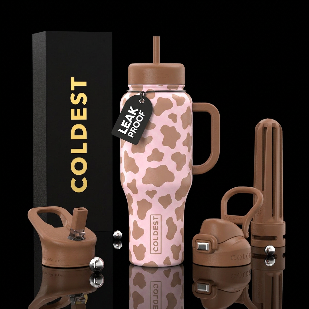 Chocolate and strawberries water bottle design